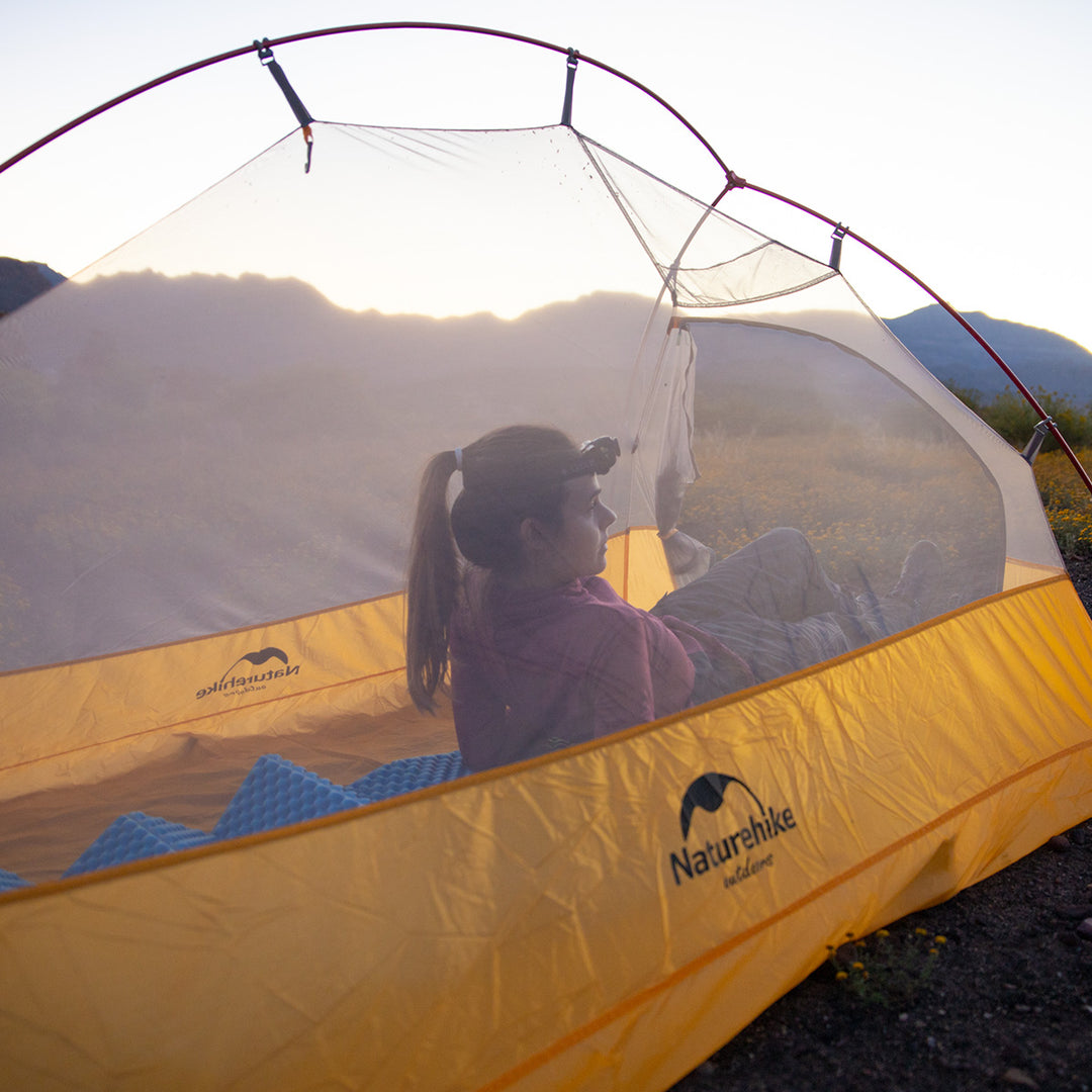 Engineered for optimal airflow with one door and three mesh windows, ensuring the tent remains cool and comfortable by facilitating continuous air circulation.