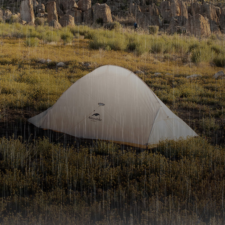 Featuring 10D siliconized nylon with a waterproof rating of PU 3000 mm, this tent provides a lightweight yet robust shelter option, ideal for minimalist backpacking.