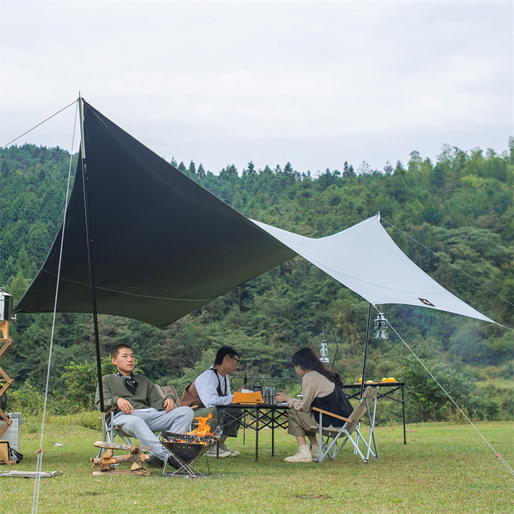 An image of a Naturehike（SHARK） Black Vinyl Hexagonal Sunshade by Naturehike official store