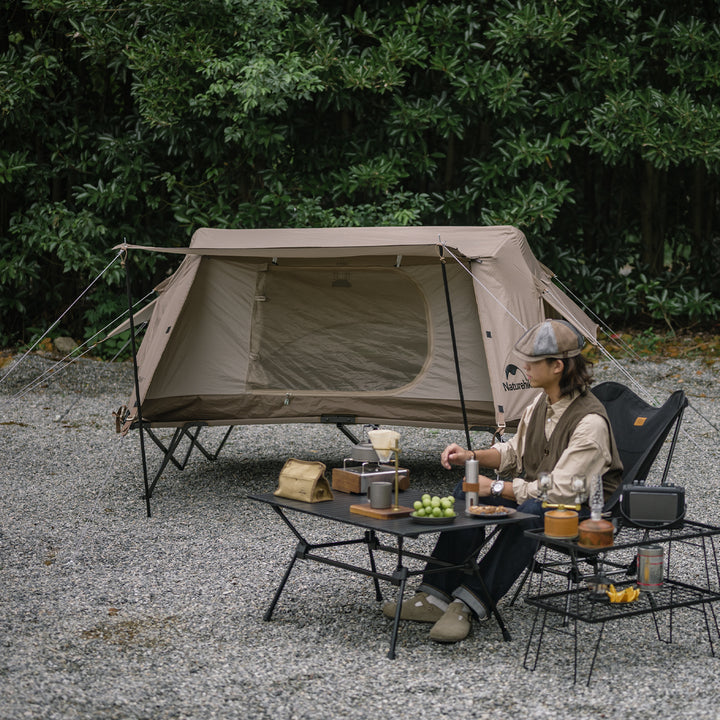 Naturehike A-Type Roof Off-ground Auto Tent Double Tent + Folding Bed ZP001