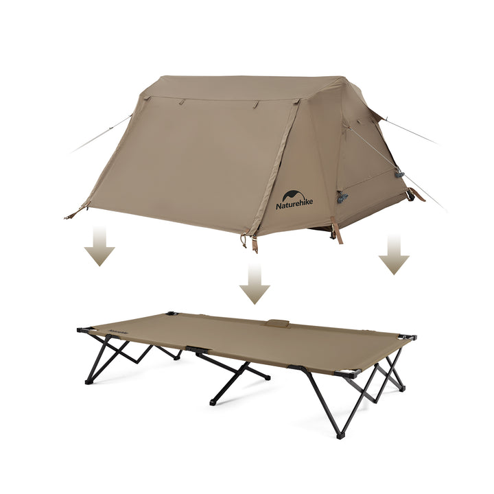 Naturehike A-Type Roof Off-ground Auto Tent Double Tent + Folding Bed ZP001