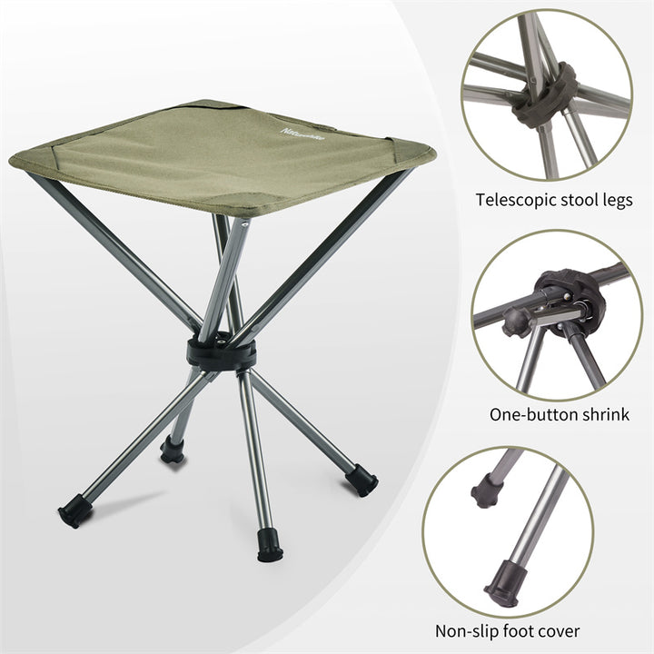 An image of a Naturehike Four-Corner Telescopic Stool by Naturehike official store