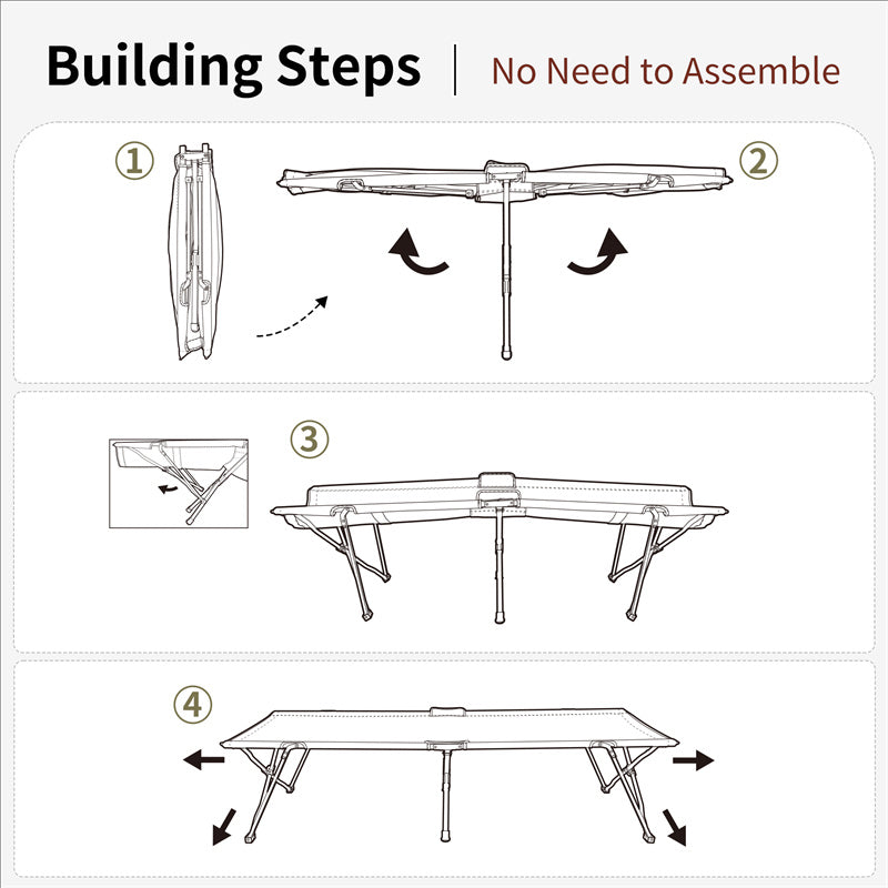 An image of a Naturehike XJC14 Outdoor Folding Military Bed by Naturehike official store