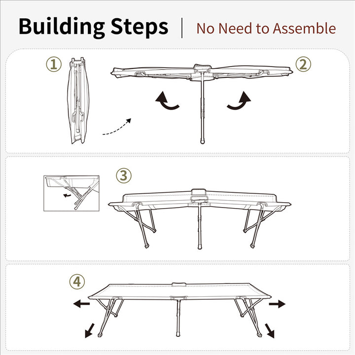 An image of a Naturehike XJC14 Outdoor Folding Military Bed by Naturehike official store