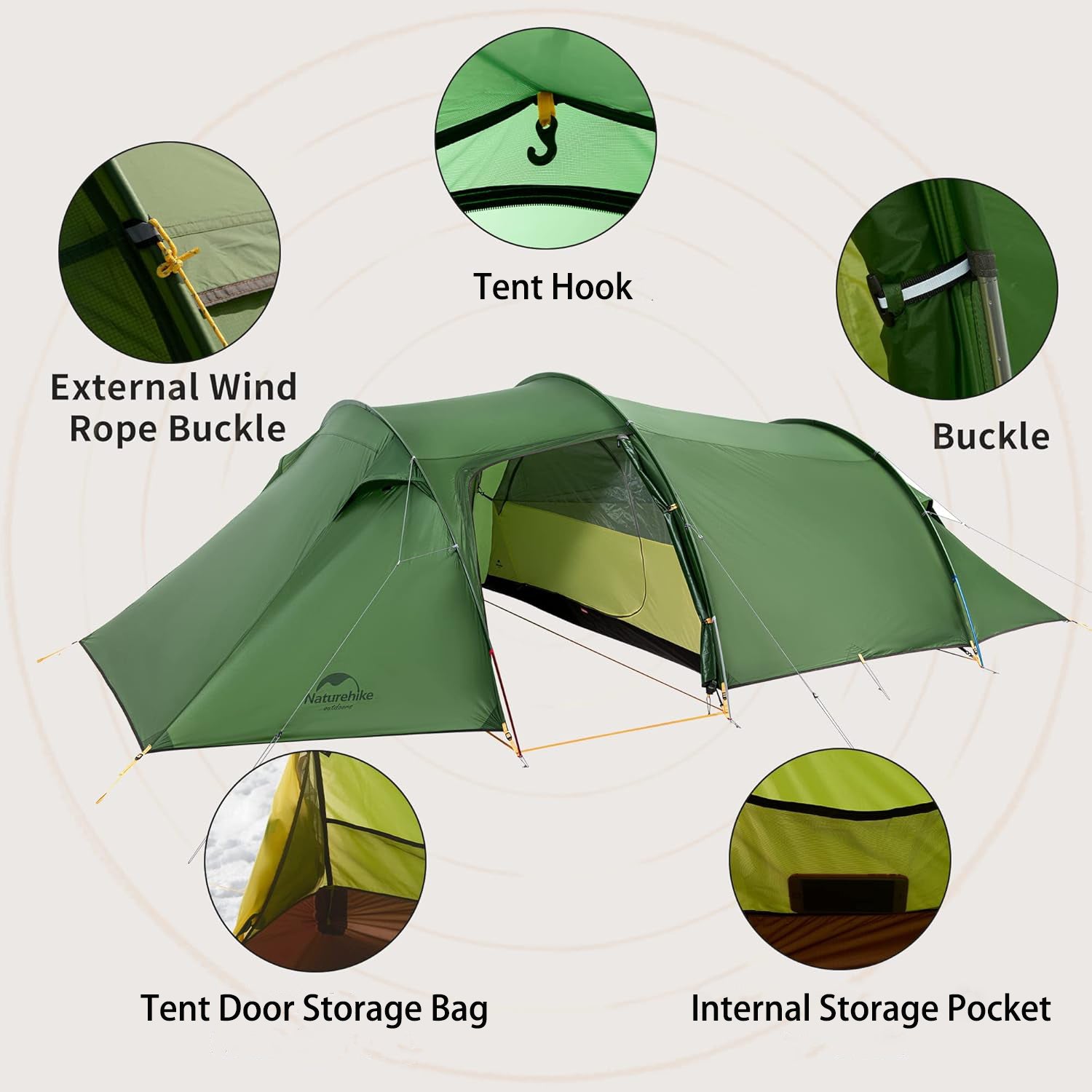 Opalus 2-Person 4-Season Tunnel Tent | Naturehike