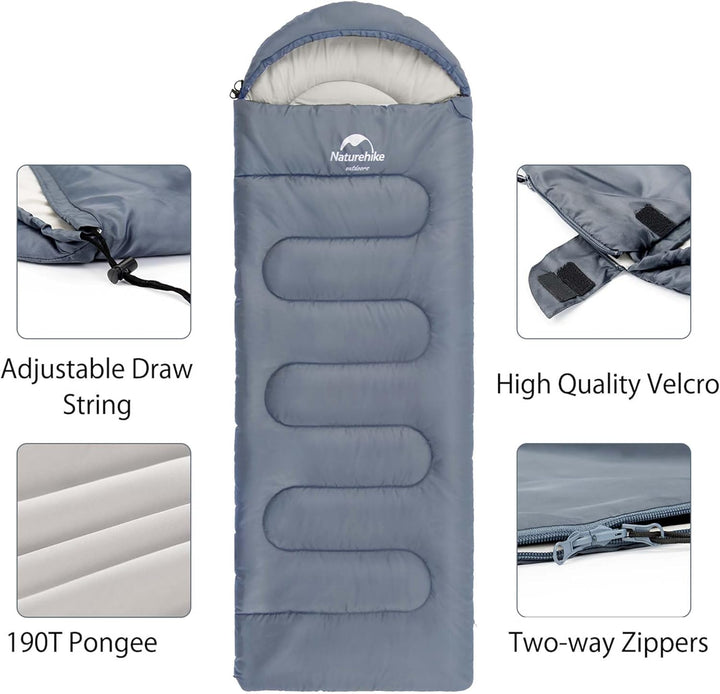 Cotton Sleeping Bag Blue Left