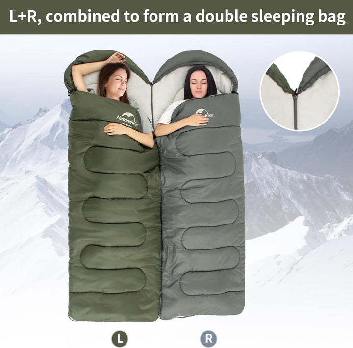 Cotton Sleeping Bag Blue Left