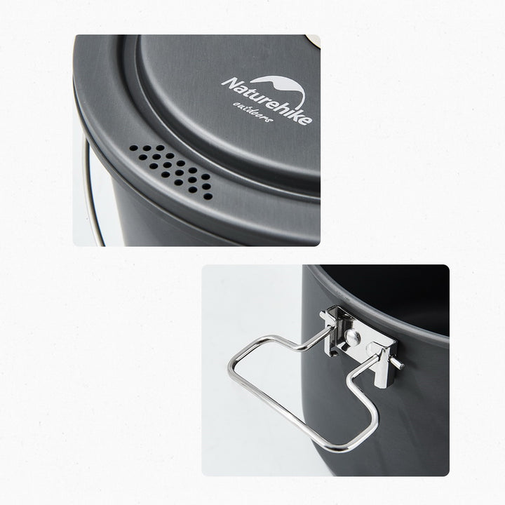 An image of a Naturehike JianXing Aluminum Camping Cookware Set by Naturehike official store