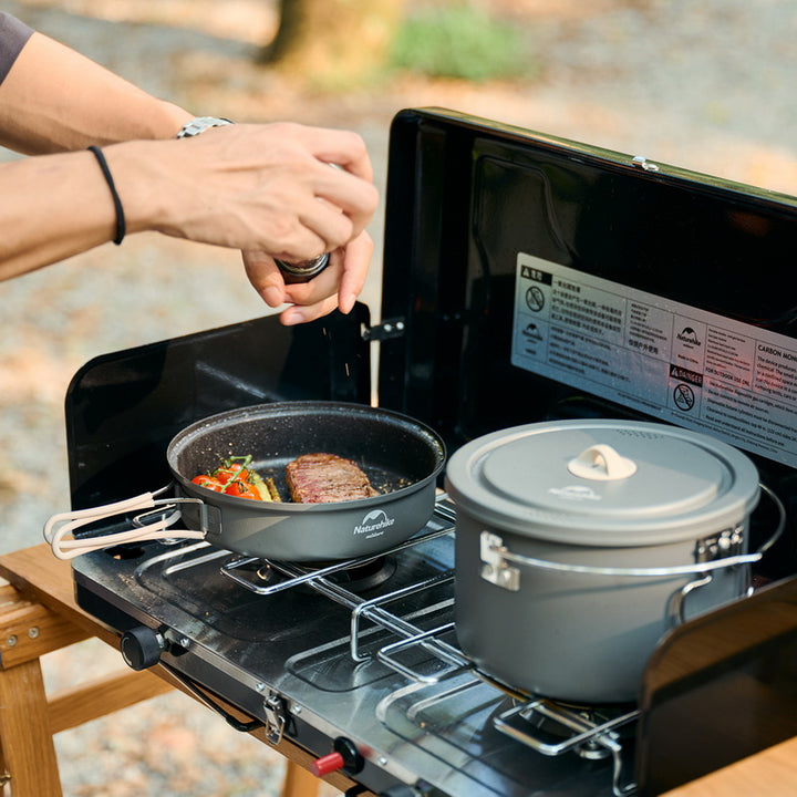 An image of a Naturehike JianXing Aluminum Camping Cookware Set by Naturehike official store