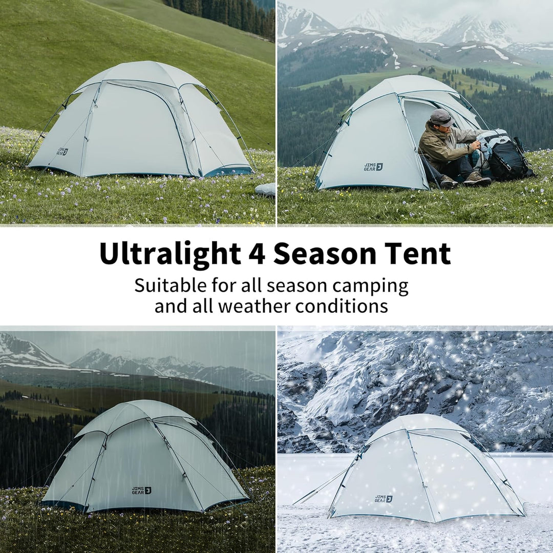 New Arrival | JIM'S GEAR 1-2 Person 4-Season Camping Tent