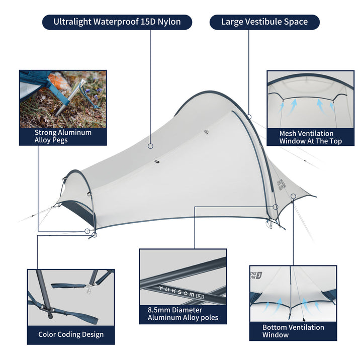 DABAN 1 Ultralight 4-Season Backpacking Tent