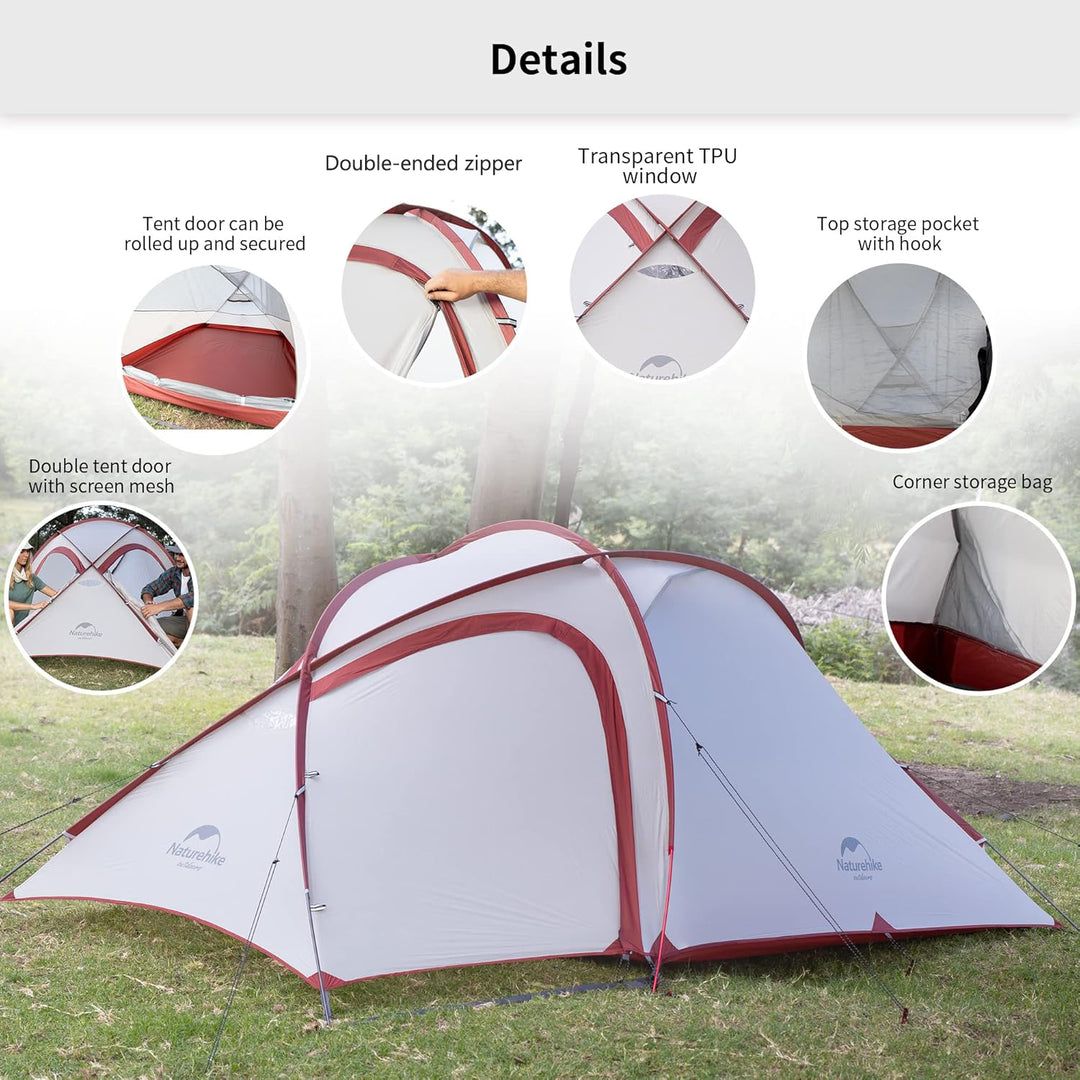 Naturehike Hiby Series Family Tent 20D/210T Pour 3 personnes NH18K240-P