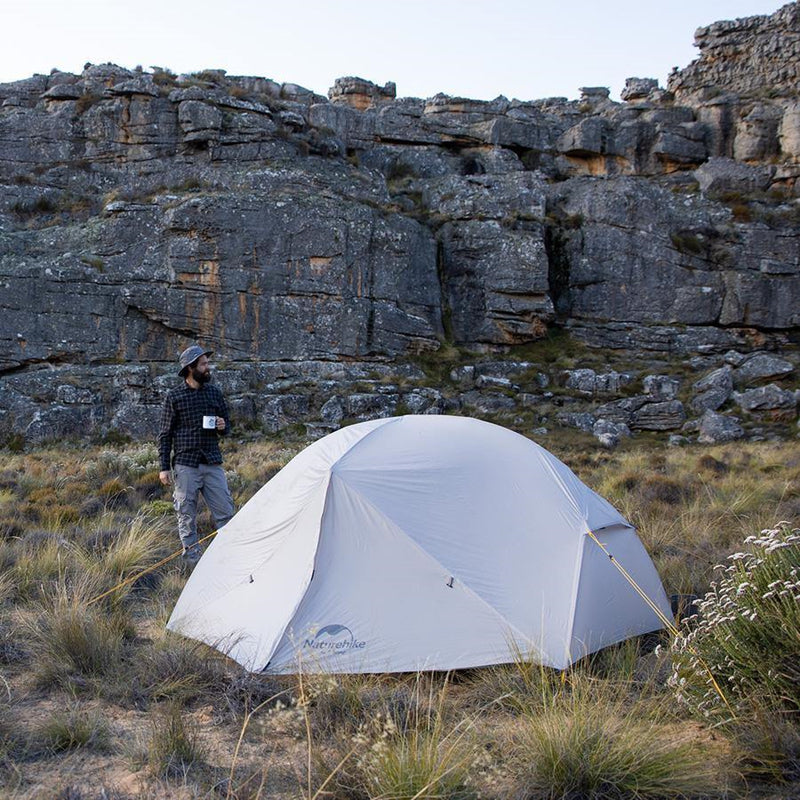 Made of lightweight materials, the Mongar Backpacking Tent weighs only 3.6 kg (8 lbs), making it easy to carry. It comes with a large ventilation mesh window and two doors, providing excellent ventilation and convenience. In addition, it comes with additional ventilation windows to ensure air circulation inside.