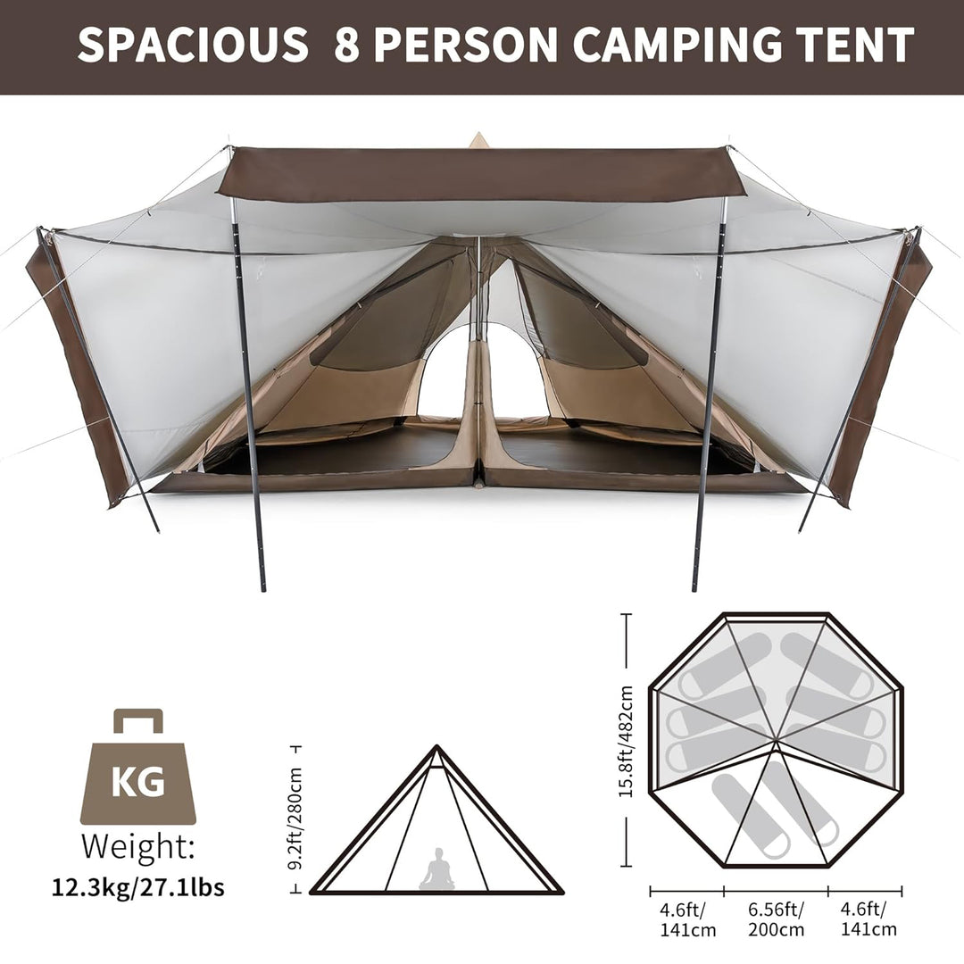 Ranch Tipi tent voor 8 personen