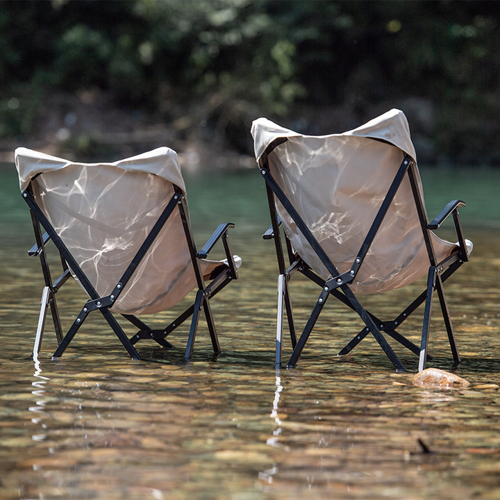 An image of a?  Armrests Backrest Folding Camping Chair