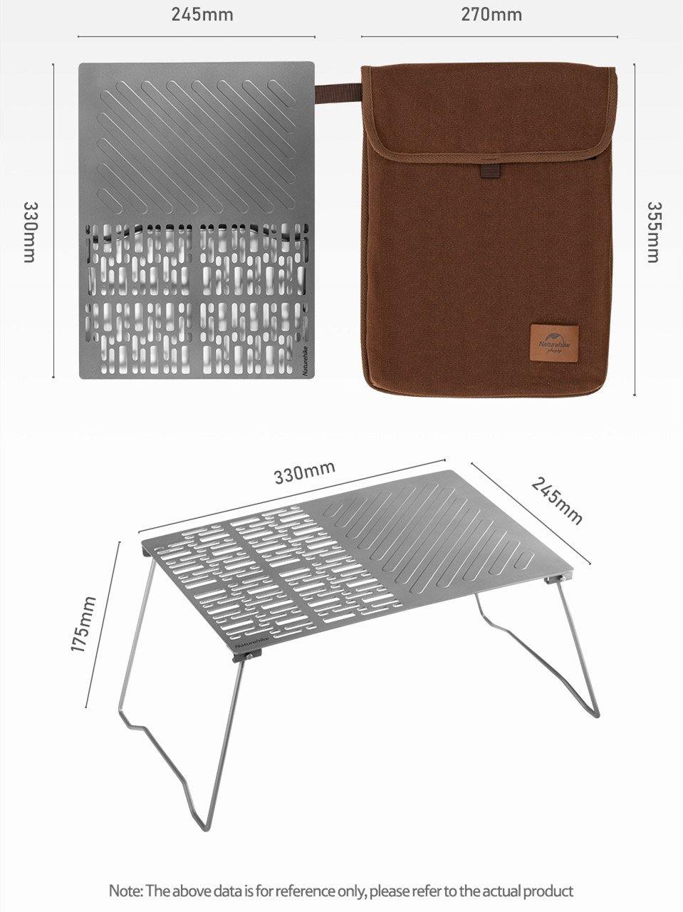 Naturehike Folding portable Titanium Barbecue Grill Plate